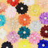 20 Pcs Dog Collar Flowers with Pearl, Multi-Color Bow Ties for Cat Dog Puppy Collar Grooming Accessories (Medium)
