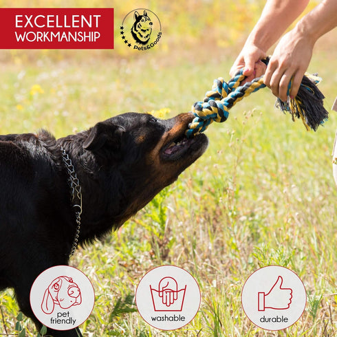 Durable Dog Toys, Rope Chew Toys, Tug of War Toy for Large Breed, Small Breed Puppy Teething Toys (3 Count)