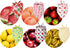 Summer Dog Bandana with Fruit Pattern, 6 Pack Pet Scarf for Small Medium Dogs