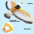 LOMIMOS Flying Bird Cat Toy, Interactive Hanging Spinning Simulation Bird with Sound Light for Indoor Ceiling Kitten