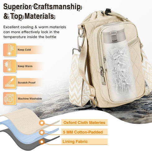 AGLOD Crossbody Water Bottle Holder - Perfect for Outdoor Activities