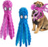 Alphatool Squeaky Dog Toys, Octopus for Aggressive Chewers, Tough No Stuffing Plush for Large Dogs (2pcs)