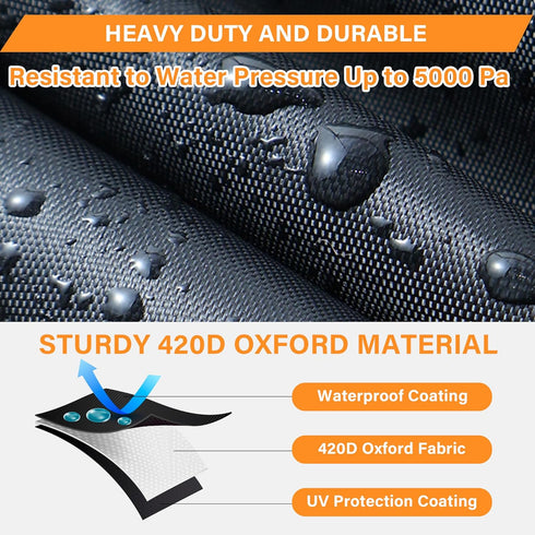 Waterproof Bike Cover for 2 or 3 Bikes, Heavy Duty Outdoor Bicycle Covers with Lock Holes & Storage Bag