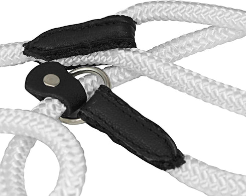 Dogs My Love Nylon Rope Slip Dog Lead Collar and Leash British Style 4ft Long (Small: 1/4" (6mm), White)