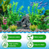 Fish Tank Accessories Artificial Plants, 9pcs Green Aquarium Decorations Plants and Cave Rock Decor Set, Aquarium Decor Plastic Plants by QUOZUO