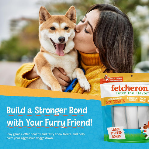 Stuffed Dog Bone, 5 to 6 Inches, Variety Pack - Long Lasting Chew for Training and Treats