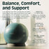 Retrospec Luna Exercise Ball with Pump - Anti-Burst Fitness Equipment for Yoga, Core Training & Stability - Home Gym