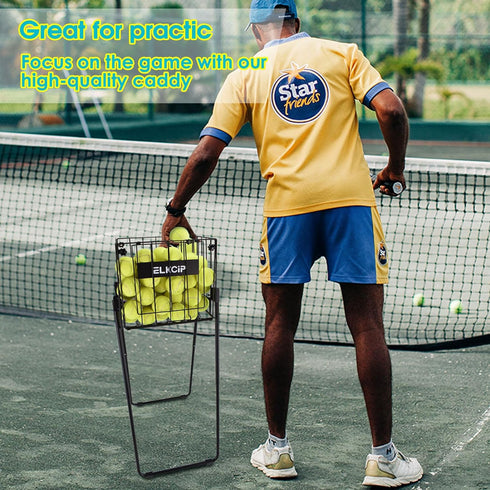 Portable Pickleball & Tennis Ball Collector - Easily Pick Up Pickleball Retriever Basket Ball Caddy Carrier Picker