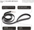 Genuine Oiled Leather Dog Leash, 5 ft for Medium & Small Dogs, Leather Leashes for Large Breeds, Black + 4 Colors