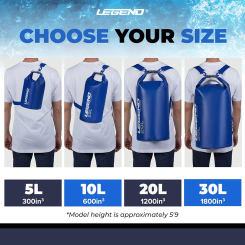 Legend UltraSEA Marine Dry Bag, Waterproof 10L for Kayaking, Boating, Canoeing, Rafting, Hiking, Camping