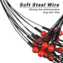 Saltwater Fishing Wire Leader with Swivels Snaps Stainless Steel Fishing Rigs for Lures Bait Hooks