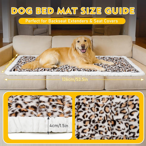 TransonTeda 53"x24" Car Back Seat Mat for Dog Dog Bed for Car Scratch Proof Non Slip Thick Odorless Non Fading Pet