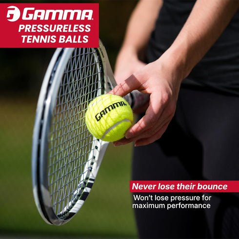 GAMMA 48 75 Pack Sports Pressureless Tennis Balls Box - Ideal for Practice, Teaching, and Training with High-Visbility