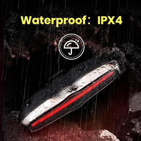 Smart Bicycle Brake Tail Light with Vibration Sensing, Wireless Remote Turn Signals, USB-C Rechargeable Rear Lights