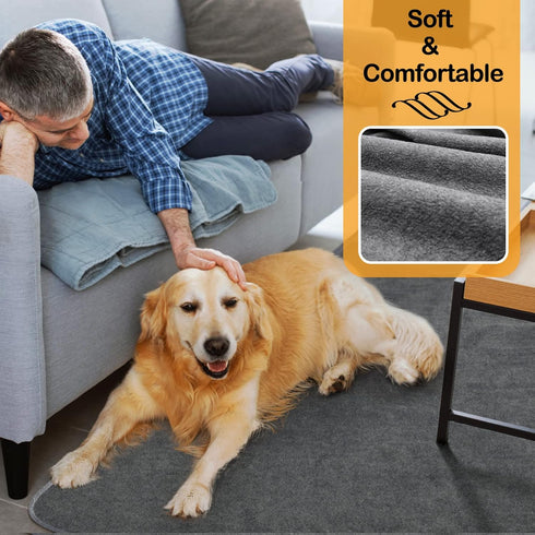 1 Pack 52x82in, LOOBANI Non-Slip Washable Pee Pad for Dogs, Extra Large Reusable Dog Mat for Floor, Fast Absorbent Pet