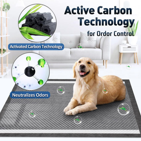 4XL 36x36 9 30 Counts Gimars Upgrade Odor Control Extra Large Thicken Layers Extra Absorbent Charcoal Pee Pads for Dogs