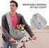 Ultra Breathable Dog Carrier Sling, Reversible Puppy Carrier Purse with Storage Pocket for Small Dogs and Cats (Gray)