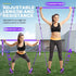 Pilates Bar Kit with Resistance Bands - Adjustable 3-Section Equipment for Legs, Hip, Waist, Arm Workouts