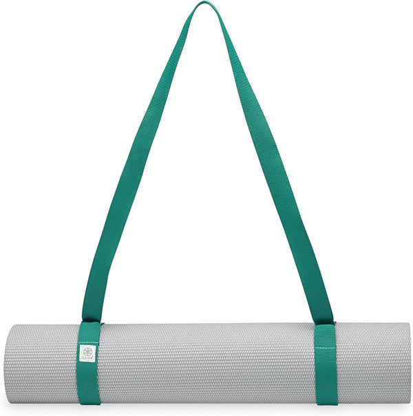 Gaiam Easy-Cinch Yoga Mat Sling - Durable Carrying Strap with Metal D-Rings for Secure Fit (No Mat Included)