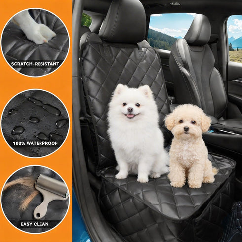 KritterKorner Car Seat Cover for Dogs,Waterproof PU Leather Dog Car Front Seat Cover,Heavy Duty Captain Seat Protector