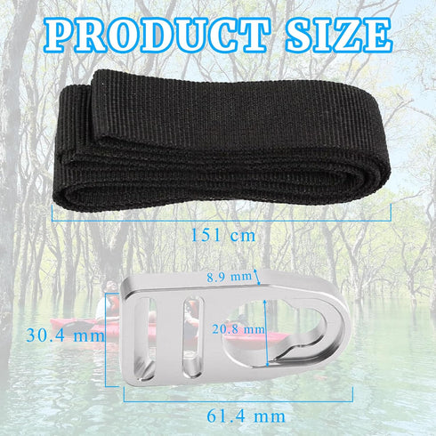 Upgrade Aluminum Strap Replacement Buckle Clip - Compatible with Kayak Seat, Nylon Webbing Straps, Fit for Lifetime