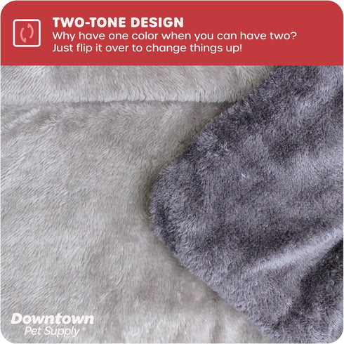 Downtown Pet Supply Medium Dog Crate Mat, Charcoal/Silver, 29 in x 20 in