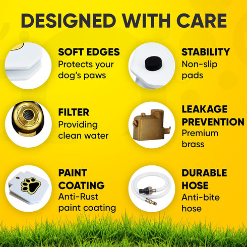 Dog Outdoor Fountain Step On | Paw Activated Drinking Pet Dispenser for Fresh Water
