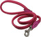 Dogs My Love Round Genuine Rolled Leather Dog Leash, 4ft Long, Pink (Large: 1/2" (12mm))