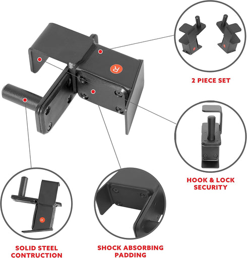 Sunny Health & Fitness Power Rack & Cage Add-On Accessories for Home Gym: Bar Holder, J-Hook, LAT Pull Down, Pull Up