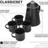 Set 12 Set 4 COLETTI Classic Enamel Coffee Percolator & Mugs The Most Nostalgic Camping Coffee Pot, Now Modernized