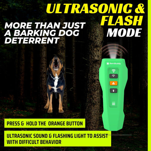 BarxBuddy 2nd Gen Dog Bark Deterrent Devices - Long Range Ultrasonic, Rechargeable Anti Bark Device for Indoor/Outdoor