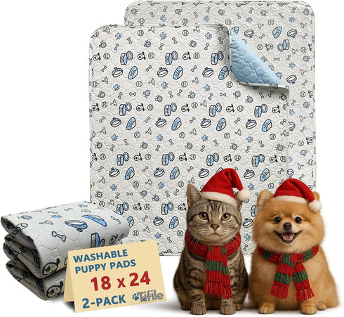 Washable Pee Pads for Dogs, 2 Pack Reusable Puppy Pads, Absorbent Whelping