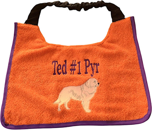 Premium Pyrenean Mountain Dog Personalized bib Sizes - Perfect for Drooling/car Travel