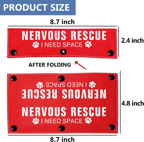 Nervous Rescue/Do Not Pet Friendly Dog Leash Sleeve - 2 Set for Rescue and Anxious Dogs - Pet Birthday Gift