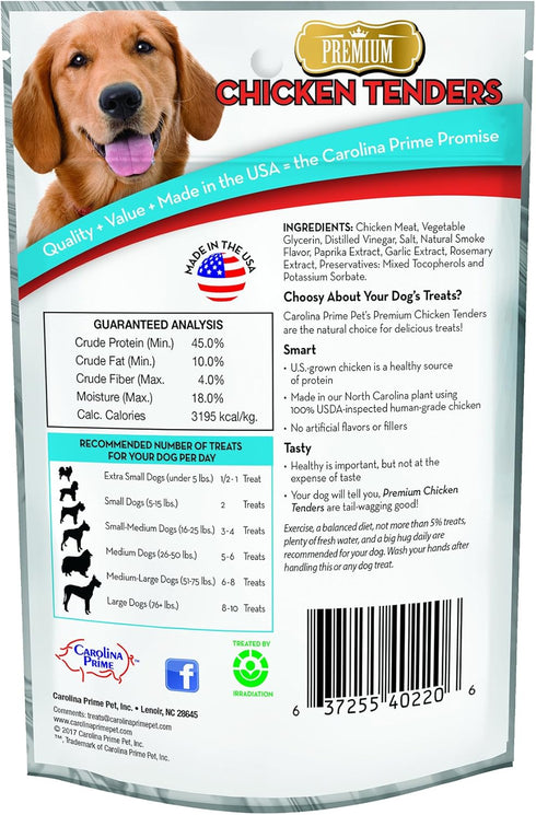 Carolina Prime Pet 40221 1 Chicken Tenders Treat For Dogs ( Pouch), One Size