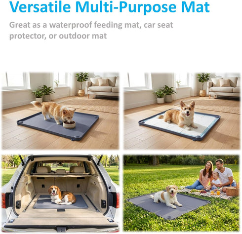 Generic 2-in-1 24x35 Silicone Dog Pee Pad Holder Tray, Large - Non-Slip Potty Training Tray for Medium & Large Dogs
