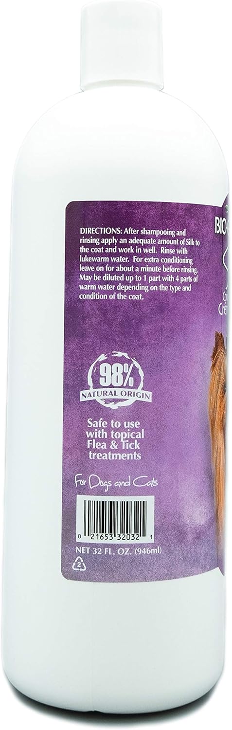 32 Oz 1-Pack Bio-Groom Silk Creme Rinse Dog Conditioner - Conditioner for Dogs, Puppy Conditioner, Dog Conditioner