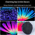 Uniclife Aquarium Imitative Rainbow and Iridescent Blue Sea Urchin Balls, Artificial Silicone Ornament Set