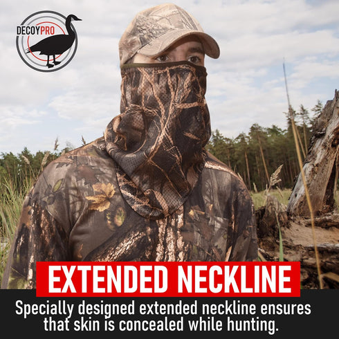 Lightweight Hunting Face Mask, Camo Face Mask for Turkey Hunting, Camouflage Gear for Men