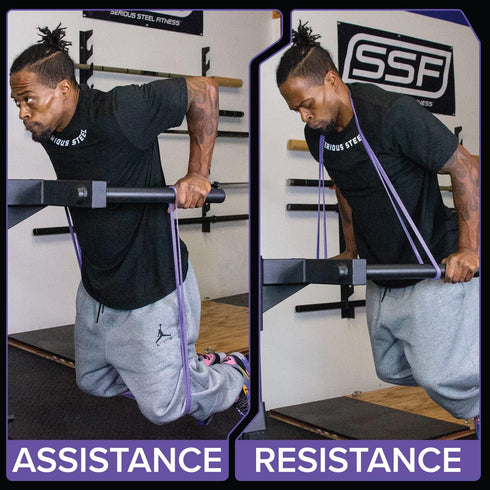Serious Steel 41" Assisted Pull-up Band, Heavy Duty Resistance Band Sets for Stretching, Powerlifting, and Training