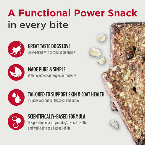 10 Nulo Functional Granola Bars, Healthy Dog Treats, Oven Baked, Made with Prebiotics and Probiotics, Contains No Added
