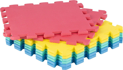 8-Piece Interlocking Floor Mats - Nontoxic Exercise Mat or Play Mat for Toddlers, Babies or Kids - Foam Padding