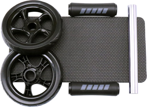 H&S Ab Roller Wheel for Abs Workout - Abdominal Core Exercise Equipment with Extra Thick Knee Pad Mat
