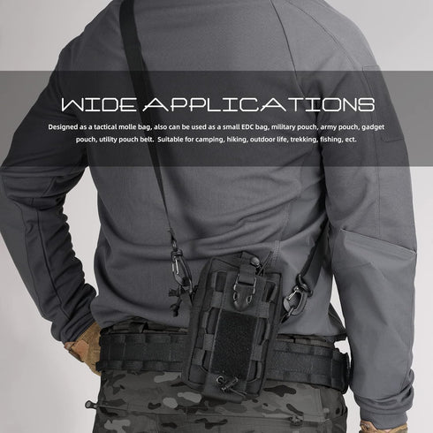 WYNEX Molle EDC Waist Pouch - Tactical Utility Organizer Water Bottle Carrier Adjustable Tool Bag for Hiking