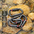 FresKaro 3inch Auto Locking Carabiner Clips, Heavy Duty Aluminum Keychain, Solid D Shape