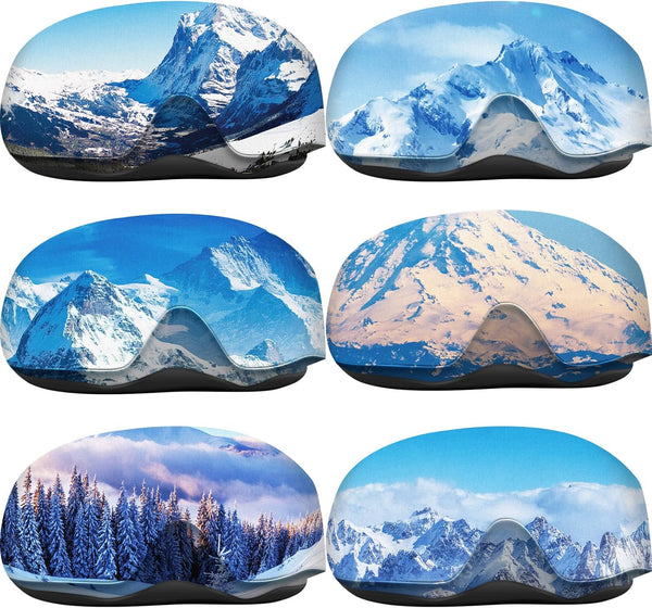 Haull 6 Pcs Ski Goggle Cover Protectors, Microfiber Protective Cover Sleeve for Travel Storage