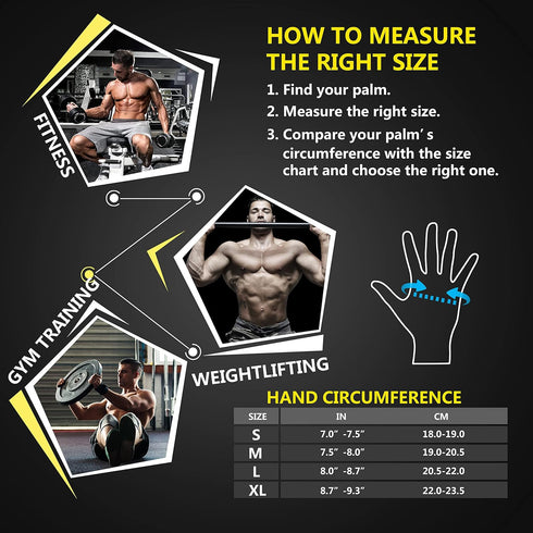 ihuan Ventilated Weight Lifting Gym Workout Gloves with Wrist Wrap Support for Men & Women, Full Palm Protection