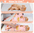EYxsaxenk 27.6" 15lbs) Cat Grooming Wrap - Pink Self-Adhesive Cat Restraint Wrap Cutting Nails Blanket Anti-Scratch