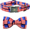 Elegant Little Tail Independence Day Dog Collar, Holiday Pet Collar with Bow, Adjustable Durable Patriotic Collar for