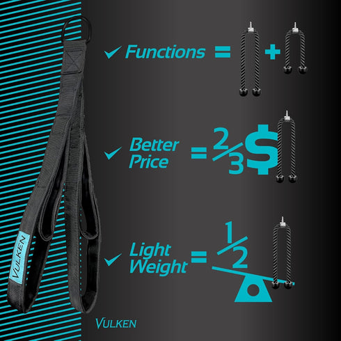 Vulken Tricep Rope Cable Attachment, Extra Long Pull Down Rope for Gym Equipment and Home Workouts